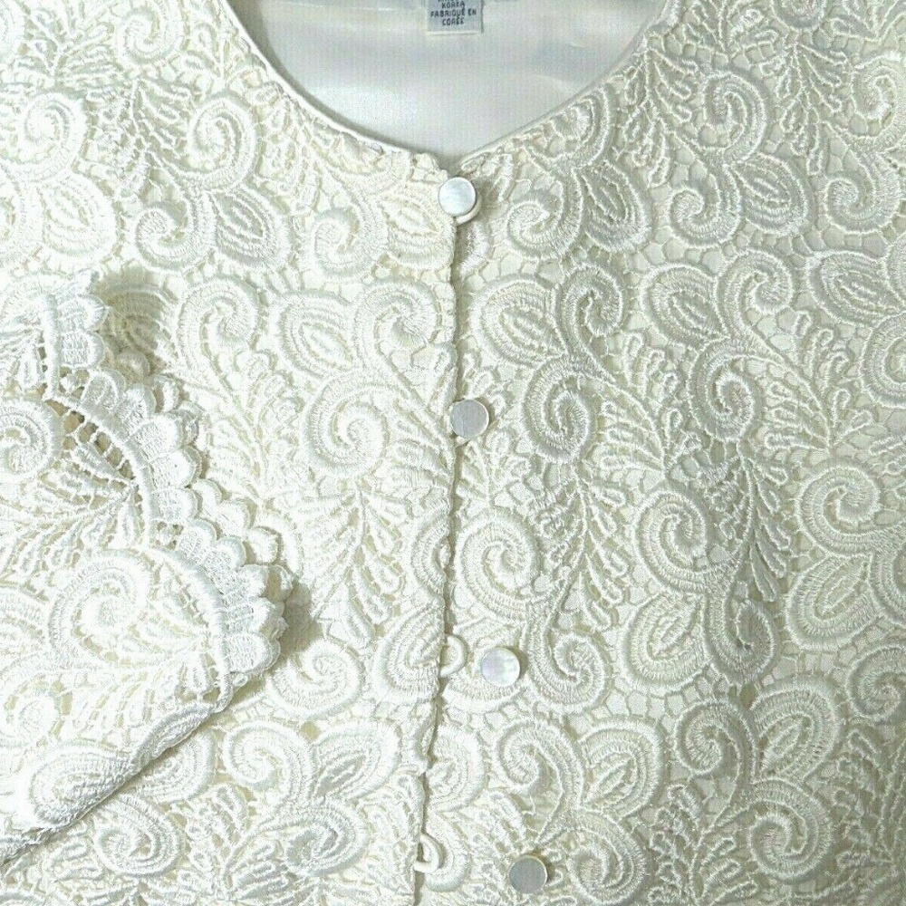 FINAL TALBOTS IVORY LACE FORMAL JACKET